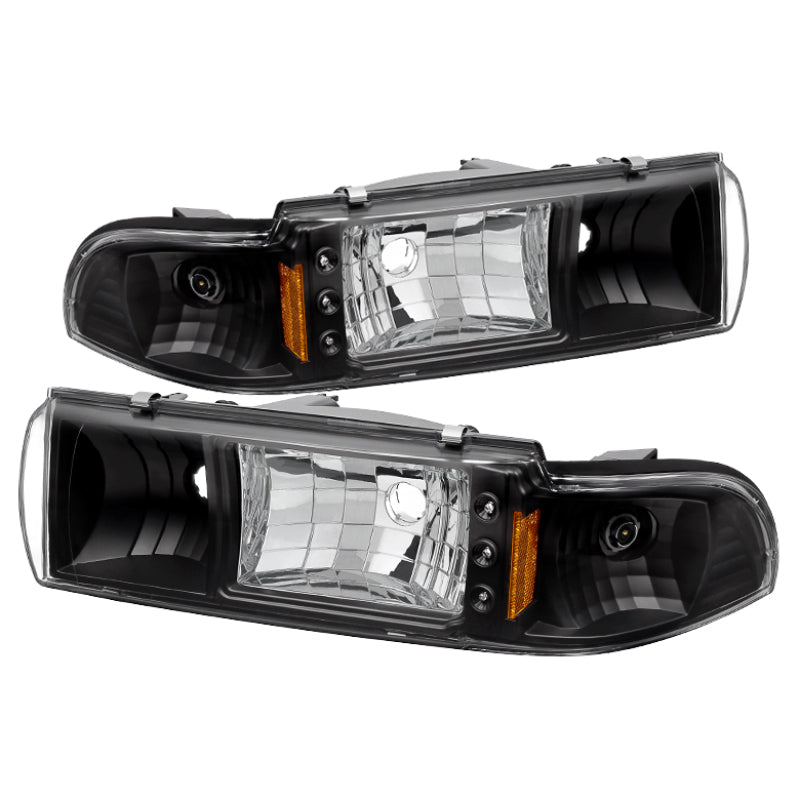 SPYDER Xtune Chevy Caprice 91-96 / Impala 91-96 1Pc LED Crystal Headlights Black HD-ON-CCP91-1PC-LED-BK 5031631