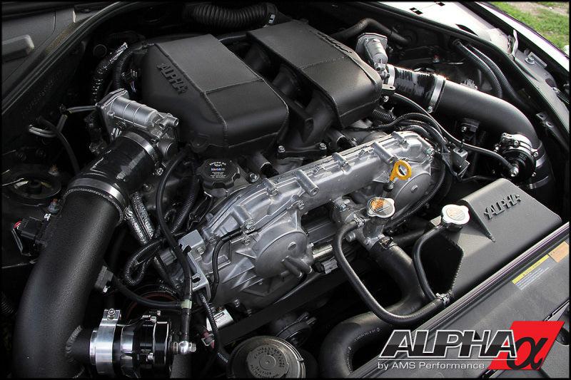 AMS Performance GT-R R35 Induction Kit w/Stock Turbos/TB / Alpha I/C/Carbon Manifold/TiAL Flanges ALP.07.09.0003-5