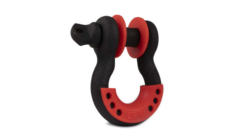 Body Armor 4x4 3/4in Black D-Ring with Red Isolators Single 3203