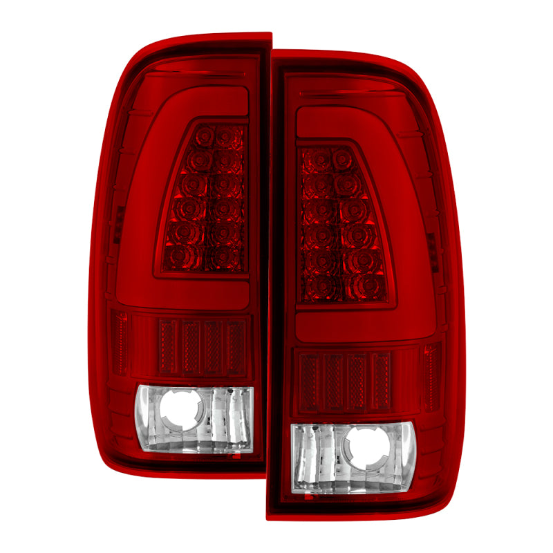 SPYDER xTune Ford F150 Styleside 97-03 Light Bar LED Tail Lights - Red Clear ALT-ON-FF15097-LBLED-RC 5082091