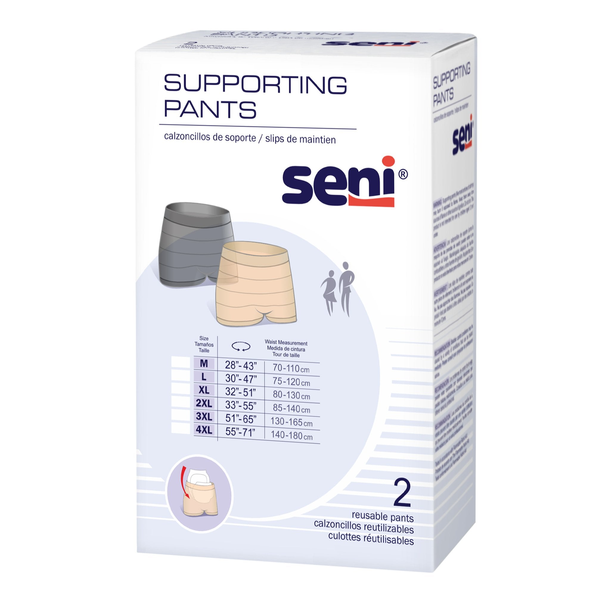 Seni® Pull On Boxer Style Knit Pant, X-Large, Unisex S-XL02-US1
