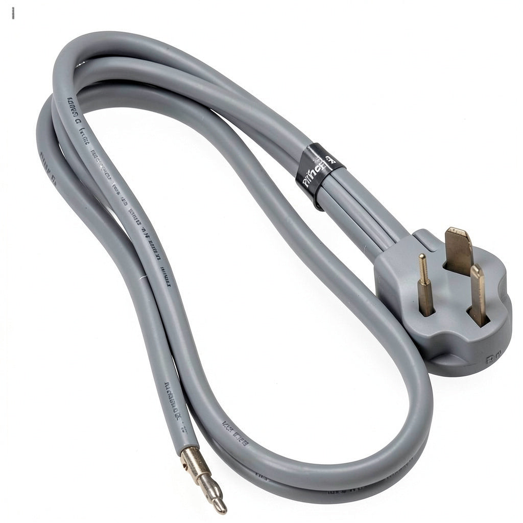 Prime RD100304 3-Pole 3-Wire SRDT 30A 125/250-Volt Dryer Cord, Gray, 4-Feet