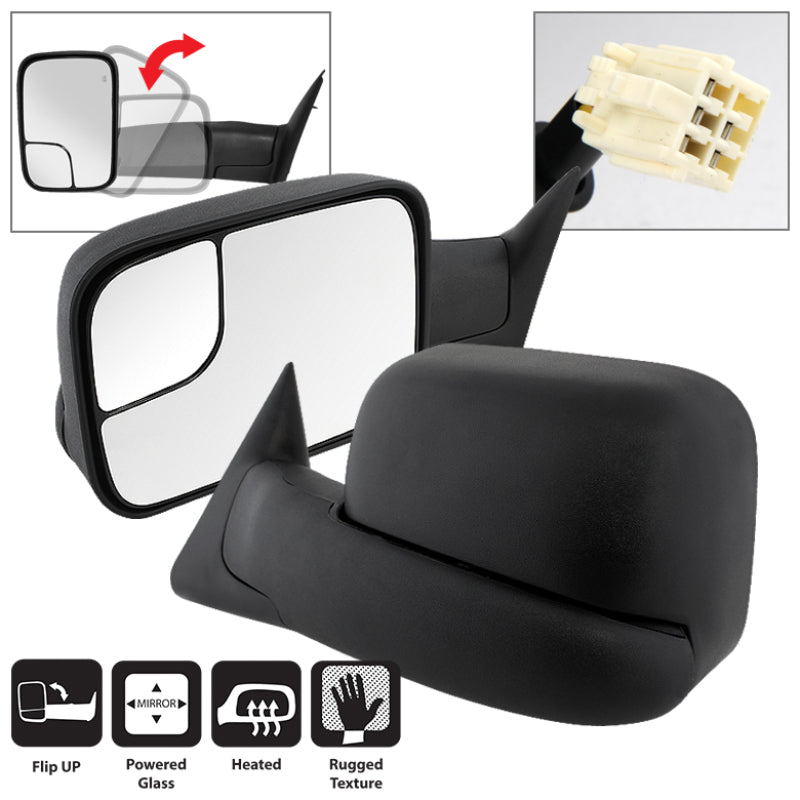 SPYDER Xtune Dodge Ram 98-01 L&R Manual Extendable Power Heated Adjust Mirror Left MIR-DRAM98-PW-SET 9935640