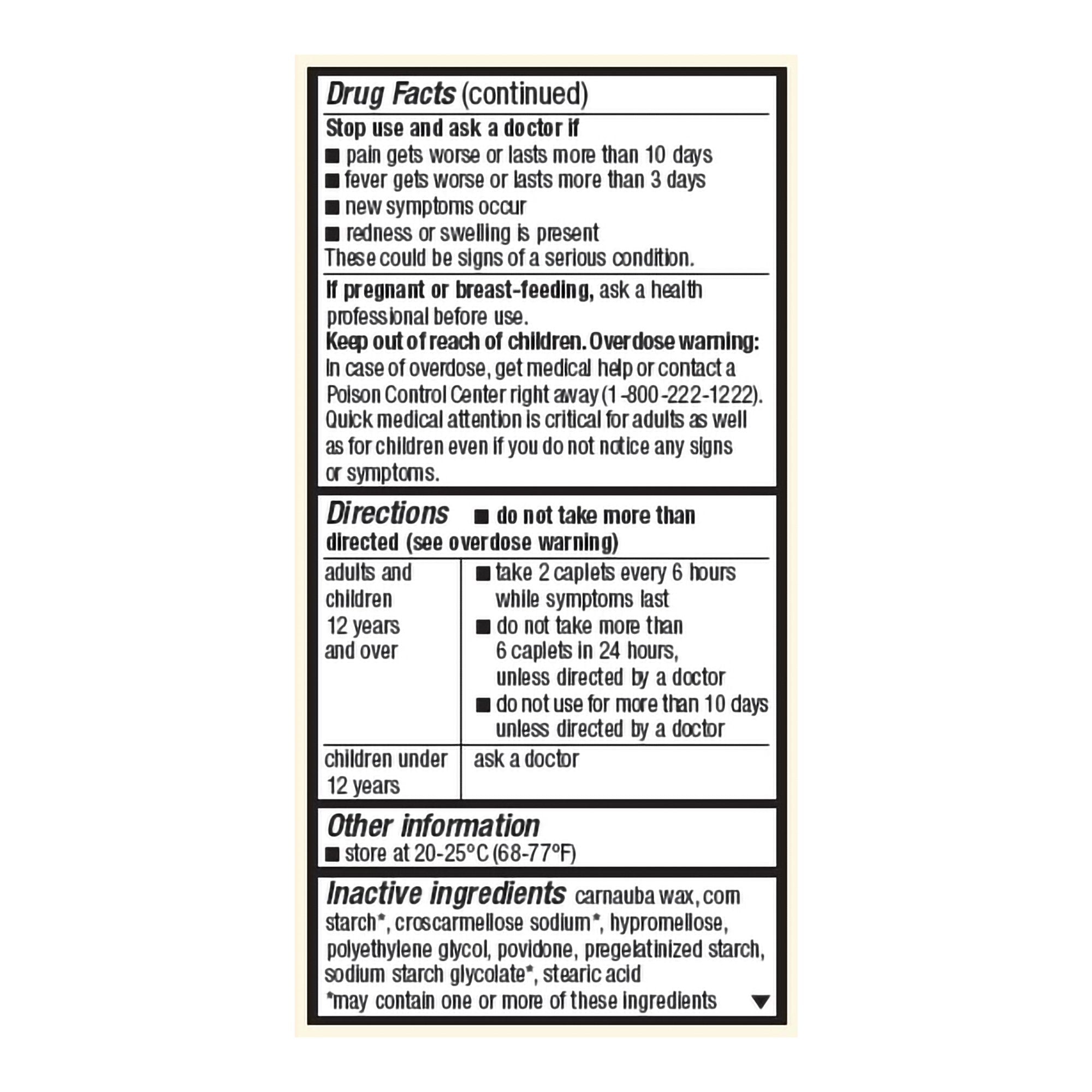Foster & Thrive™ Pain Reliever Acetaminophen 500 mg Caplets Extra Strength 70677113801