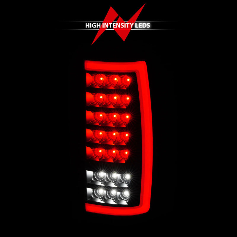 ANZO 00-06 Chevrolet Tahoe / GMC Yukon Full LED Taillights w/ Lightbar Black Housing/Smoke Lens 311449