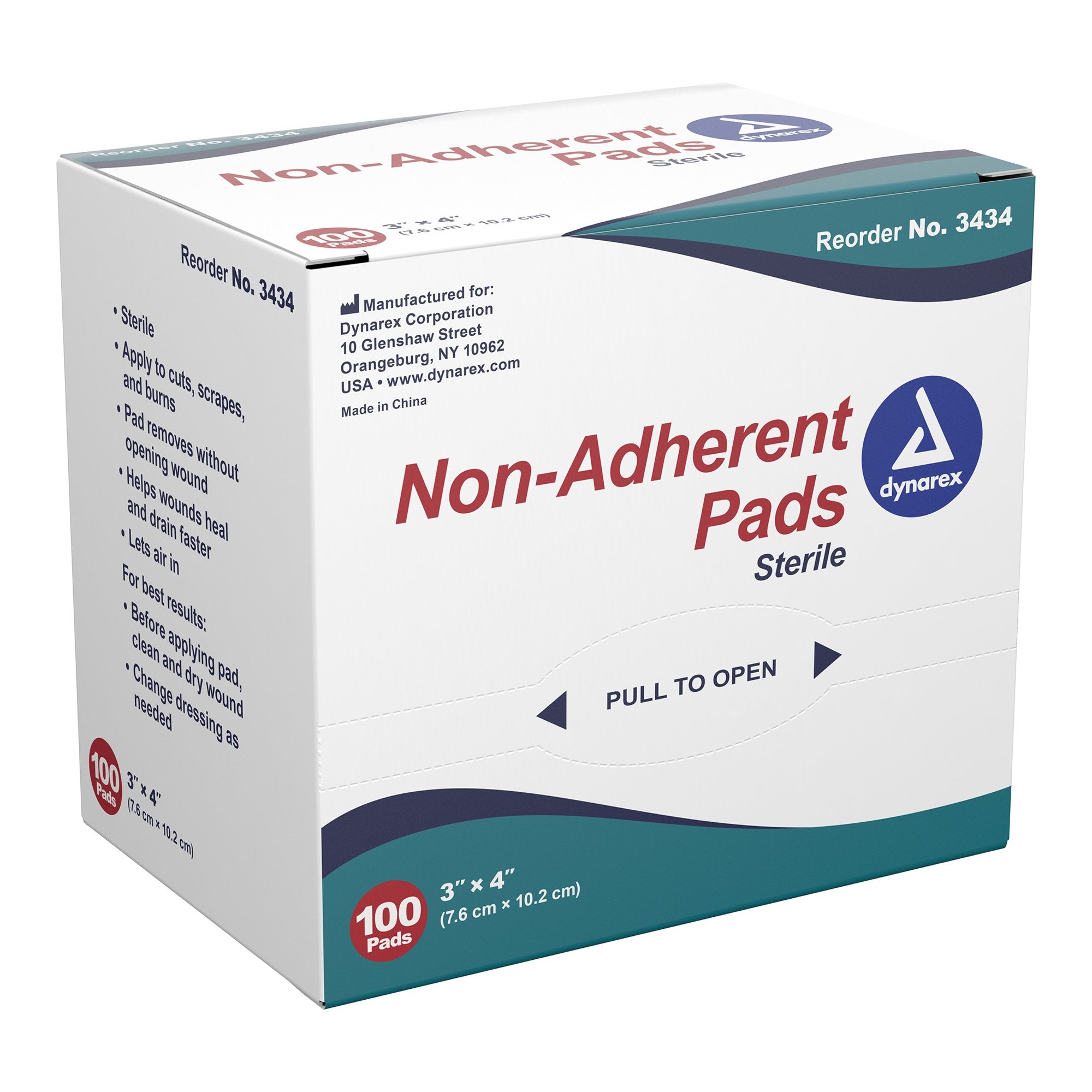 dynarex® Nonadherent Dressing, 3 x 4 Inch 3434