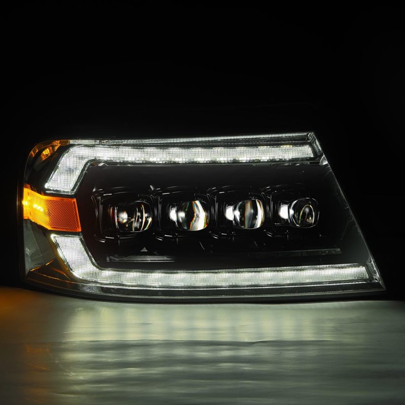 AlphaRex 04-08 Ford F-150 (No 2004 Heritage) NOVA-Series LED Proj HL Chrome w/Actv Light / Seq. Sig 880130 *Discontinued