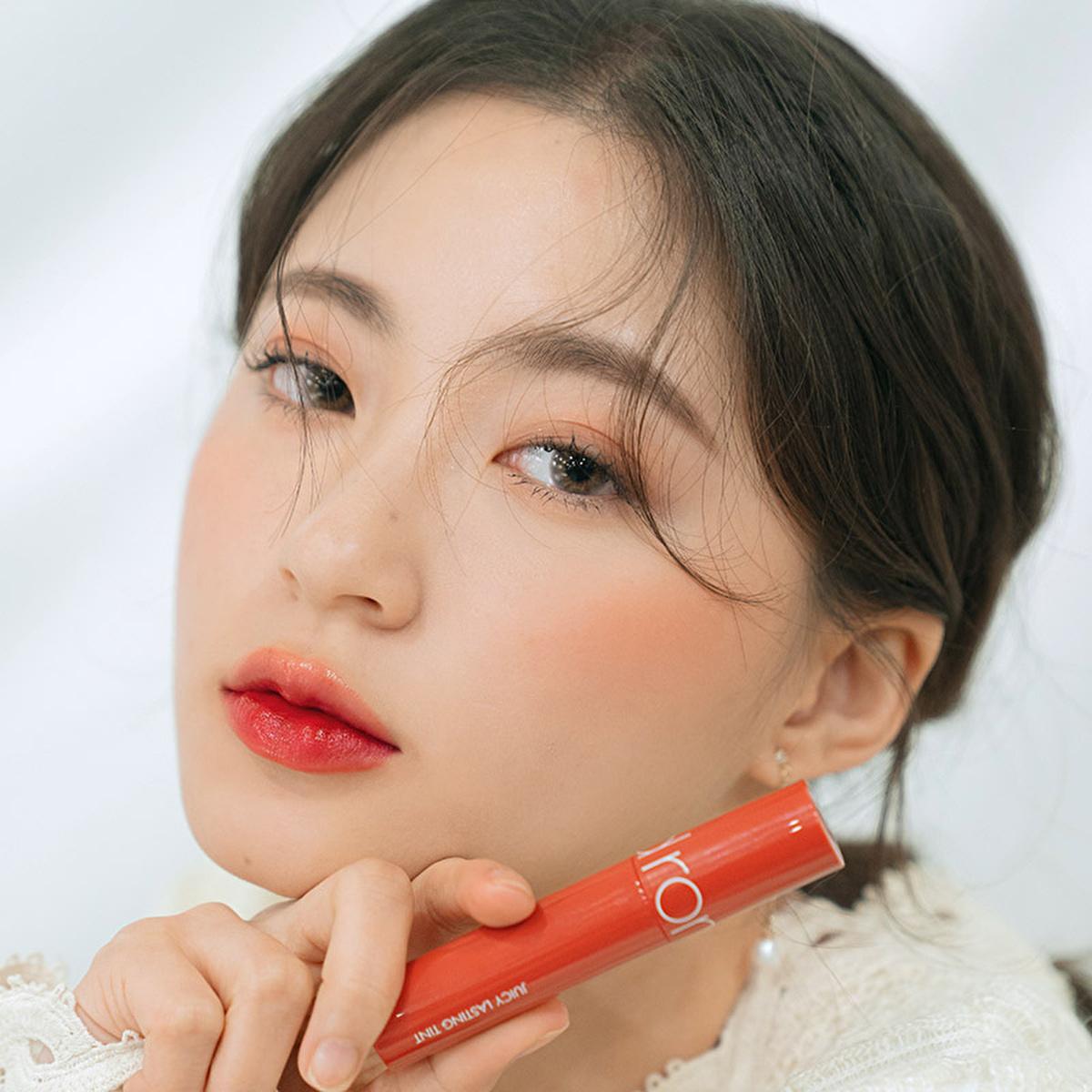rom&nd Juicy Lasting Tint: Almond Rose Lip Tint - Long Lasting, Moisturizing K-Beauty Color & Shine