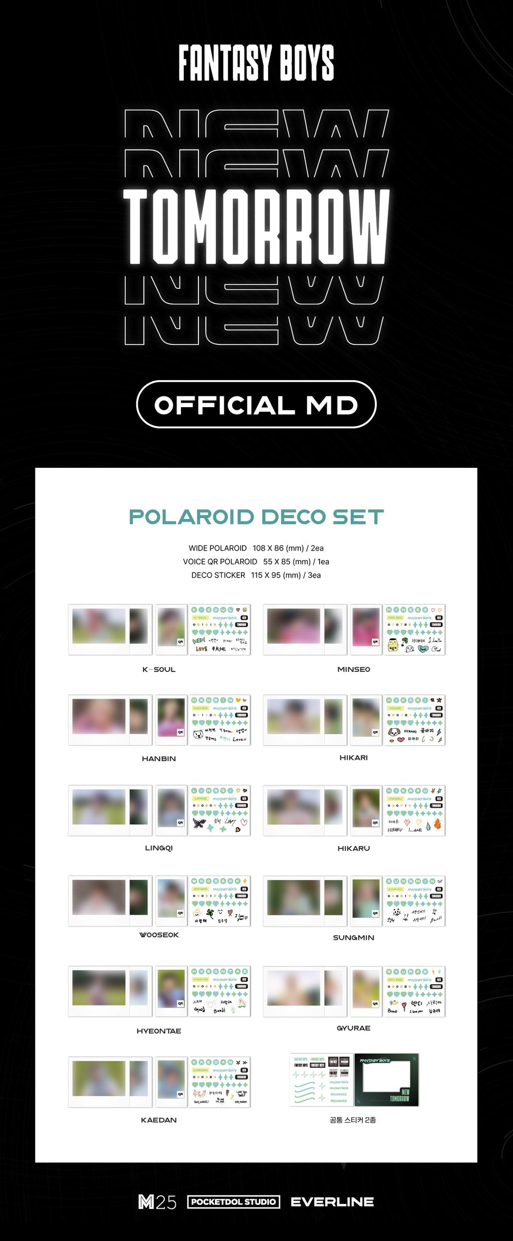 Fantasy Boys 1st Mini Album Official MD - New Tomorrow