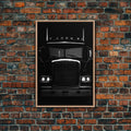 Semi Truck Wall Art, Big Rig Print, Black And White Print, Minimalist Print. Wall Decor, Canvas Art, Wall Art, Framed Canvas Wall Art