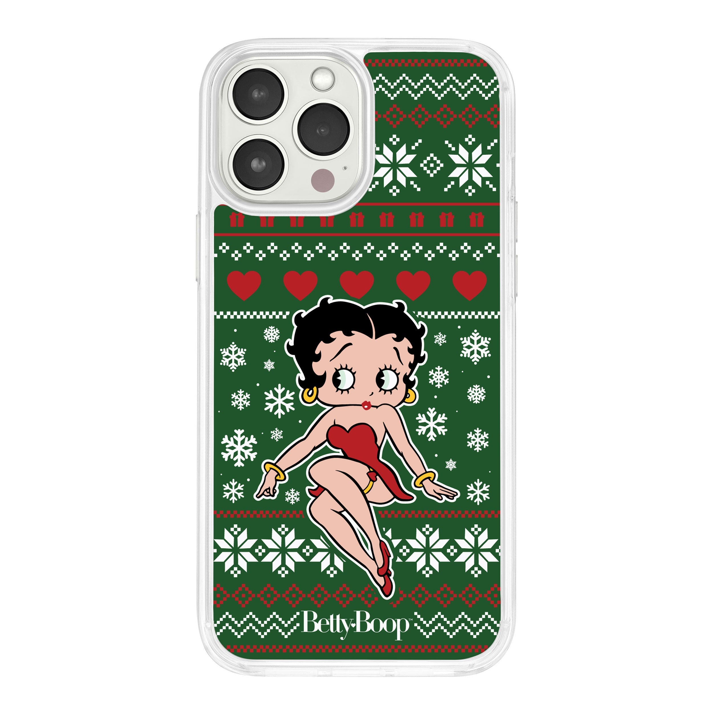Betty Boop Happy Holidays HD Apple iPhone 14 Series Mag-Safe Phone Case
