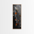 Trout Fishing Print, Underwater Scene, Orange Fins Fish, Rustic Wildlife, Framed Canvas Print, Cabin Decor, Man Cave Wall Art
