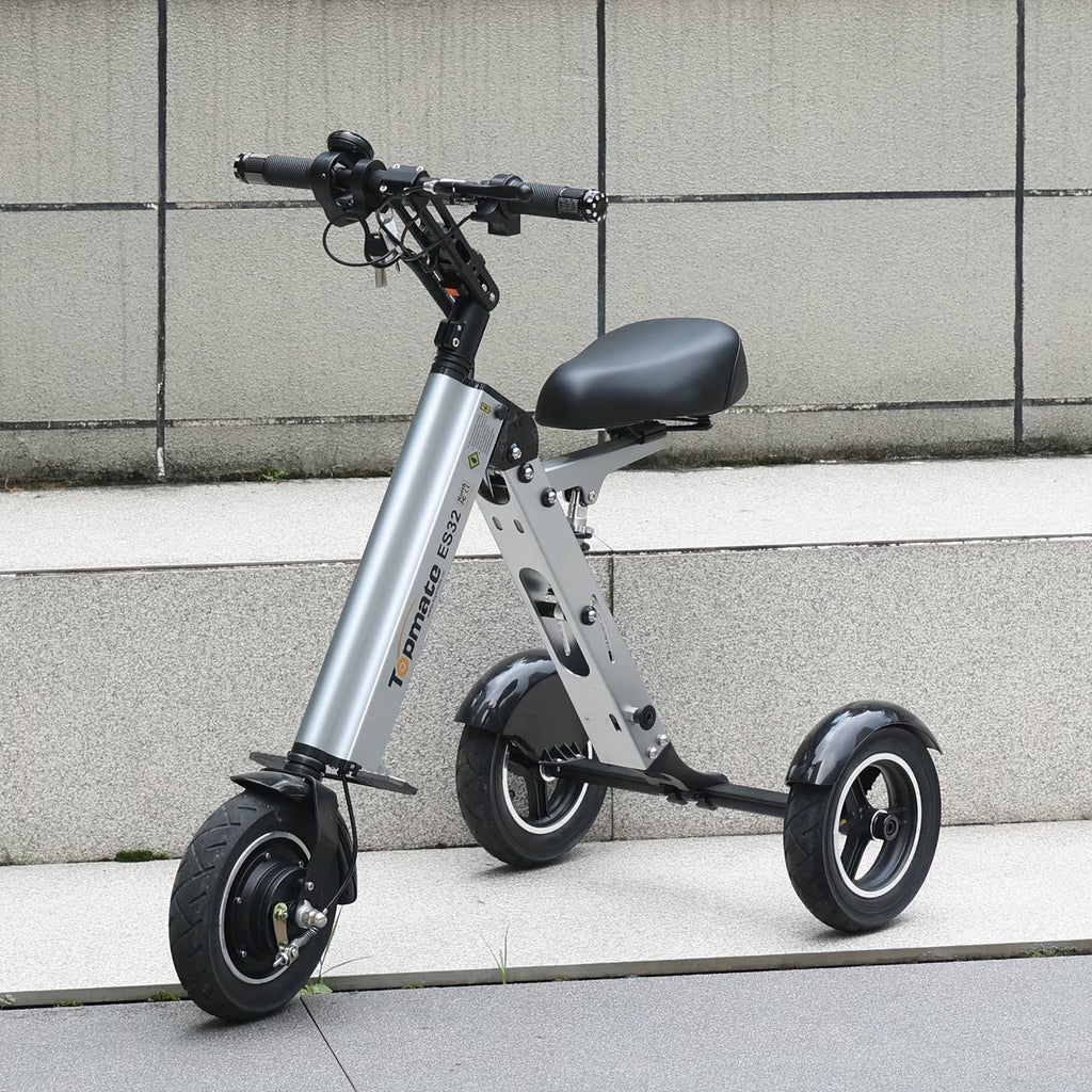 10-inch 3-Wheel Foldable Electric Scooter with Adult Seat | 36V 7.5Ah Non-Removable Battery & Reverse Function