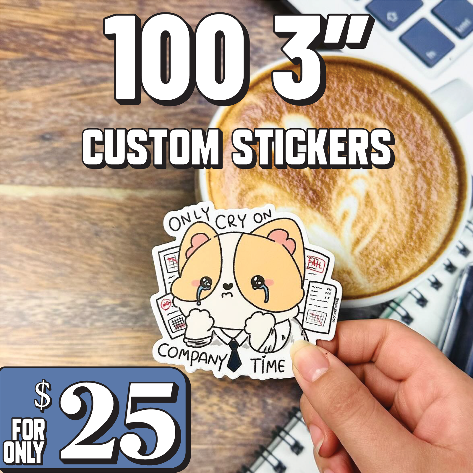 100 - 3" Custom Vinyl Stickers - PhishStones Products