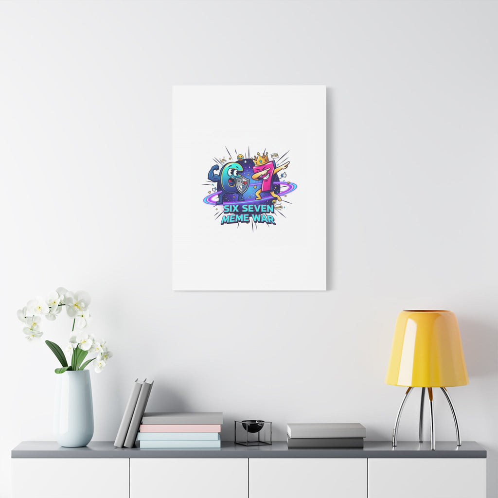 Six Seven Meme War Canvas | Legendary Internet Battle Art, Viral Culture Wall Decor