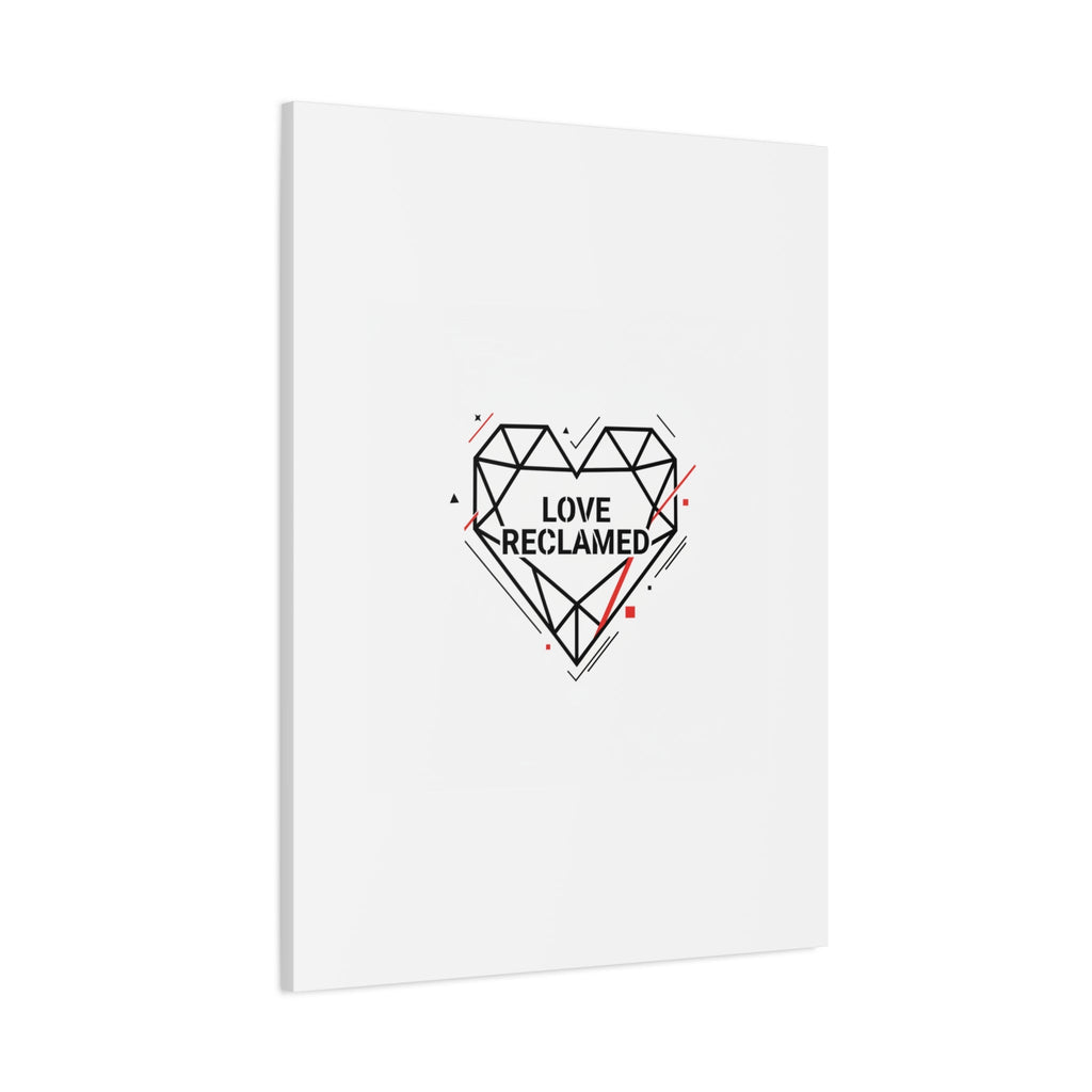 Love Reclaimed Canvas | modern heart design, minimalist love icon