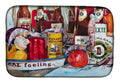 Veron's and New Orleans Beers Dish Drying Mat Absorbent Dish Drying Mat Pad for Kitchen Counter Dish Drainer Mat for Countertop, 14 x 21", Multicolor