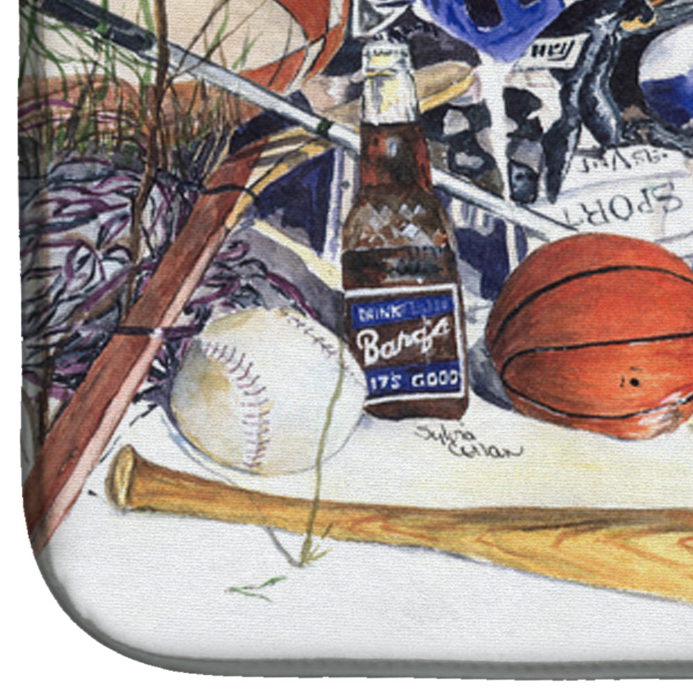Sports on the Beach Dish Drying Mat Absorbent Dish Drying Mat Pad for Kitchen Counter Dish Drainer Mat for Countertop, 14 x 21", Multicolor
