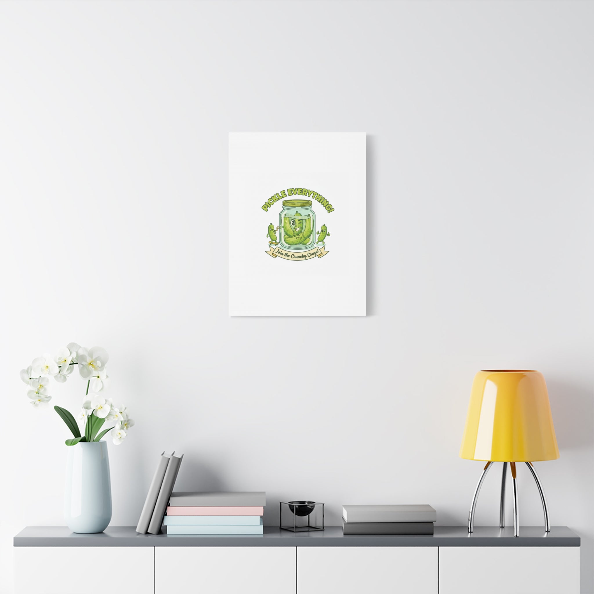 Pickle Everything! Matte Canvas | Brine Design, Pickle Lover Art