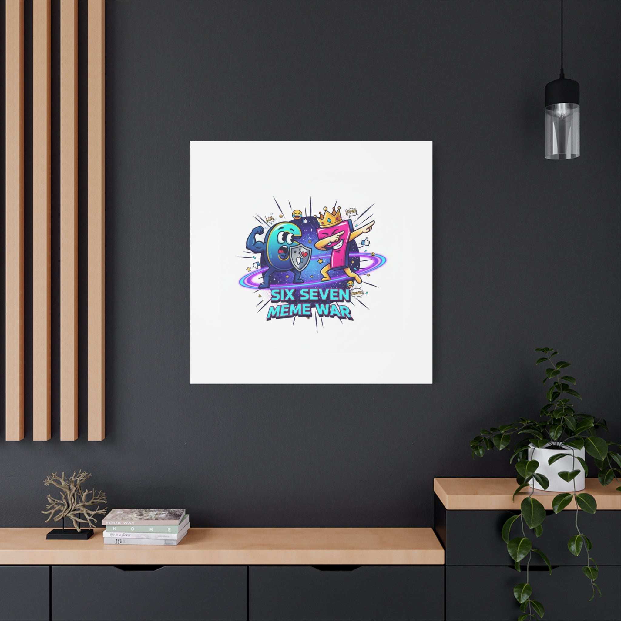 Six Seven Meme War Canvas | Legendary Internet Battle Art, Viral Culture Wall Decor