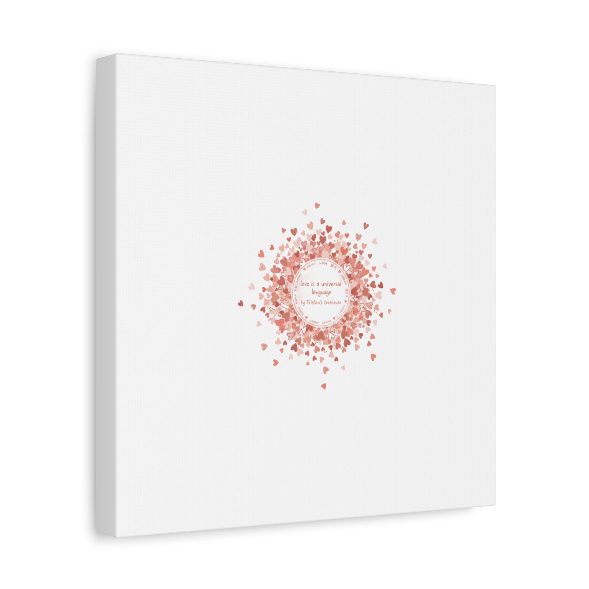 Tiny Heart Confetti Canvas | Matte Stretched Wall Art