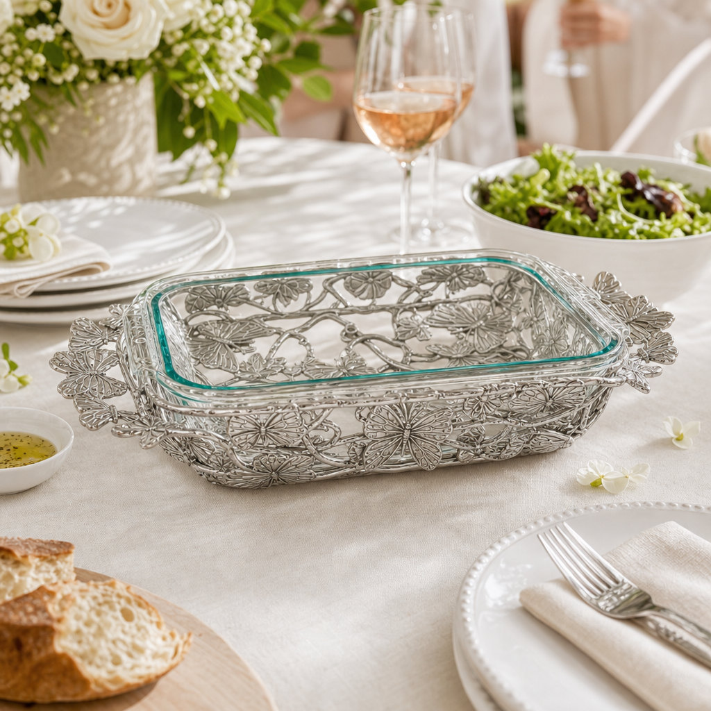 Butterfly Pyrex Holder 3qt