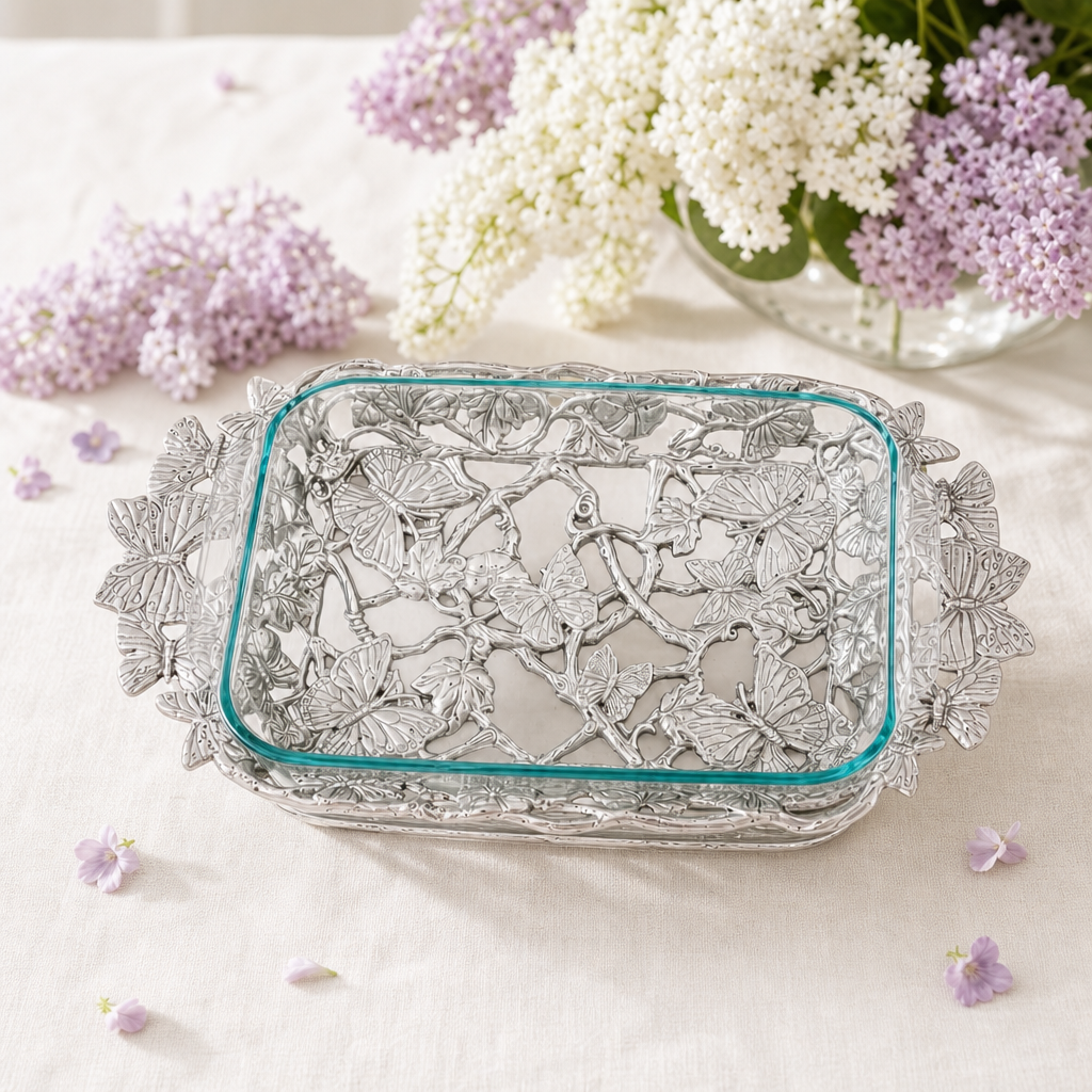 Butterfly Pyrex Holder 3qt
