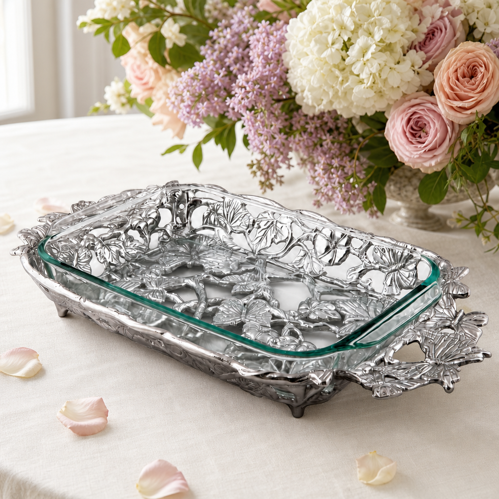 Butterfly Pyrex Holder 3qt