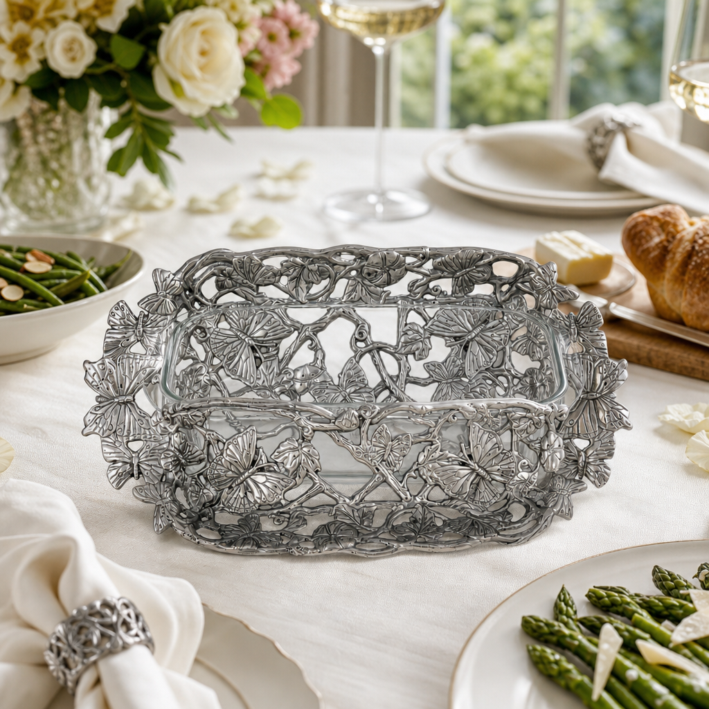 Butterfly Pyrex Holder 3qt