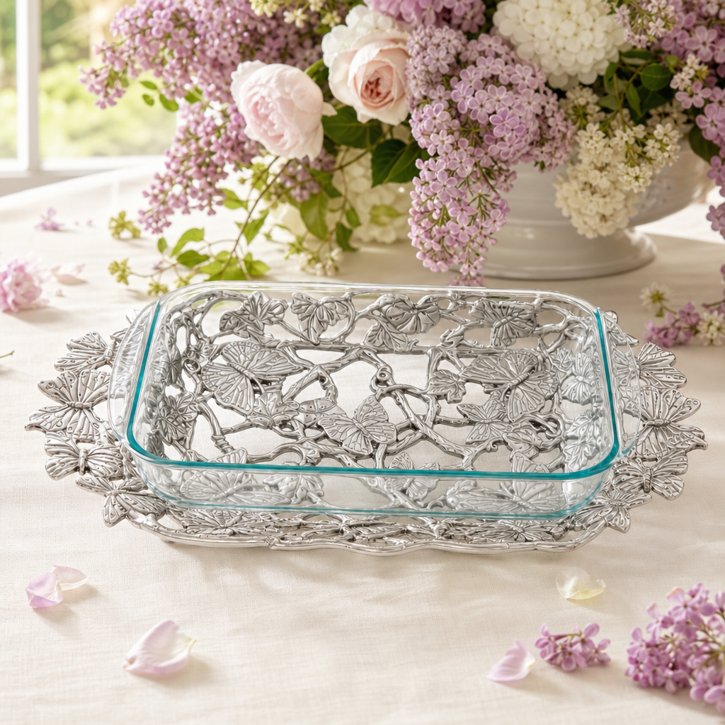 Butterfly Pyrex Holder 3qt