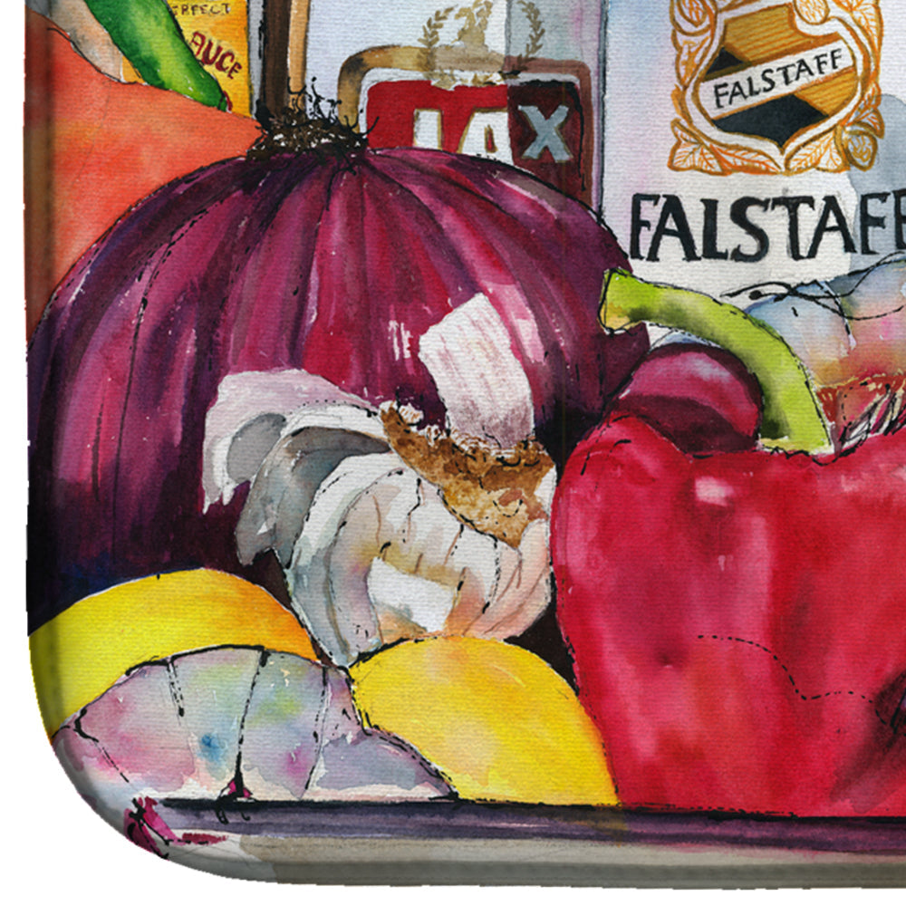 New Orleans Beers and Spices Dish Drying Mat Absorbent Dish Drying Mat Pad for Kitchen Counter Dish Drainer Mat for Countertop, 14 x 21", Multicolor