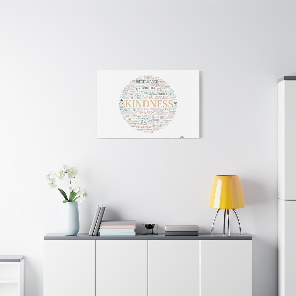 Kindness Word Cloud Canvas | Fresh Start Minimalist Wall Art