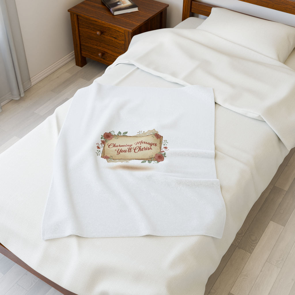Handwritten Love Letter Design Blanket | vintage letter art, wax seal nostalgia