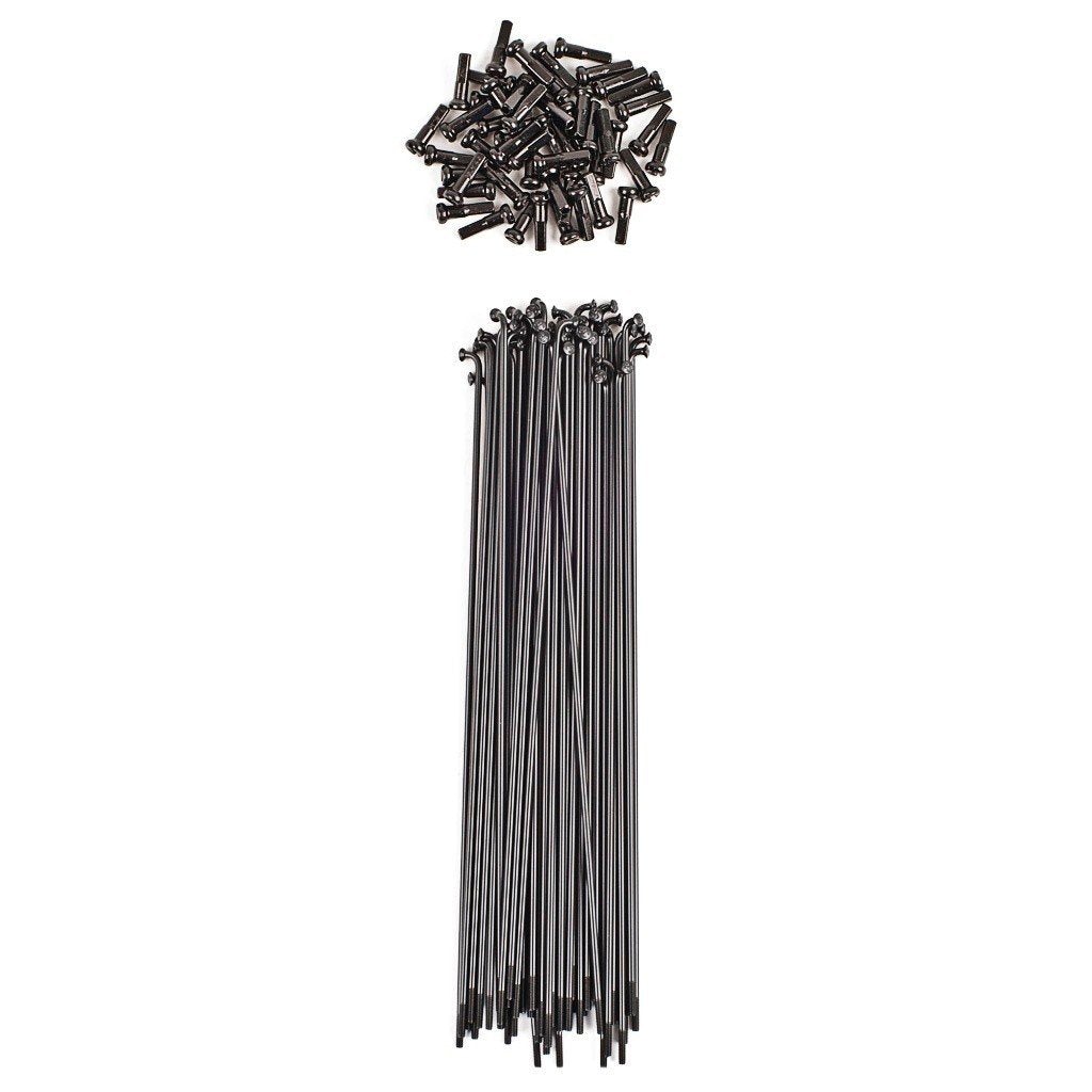 Shadow Conspiracy BMX Straight Spokes 186mm - Black (Pack of 40)
