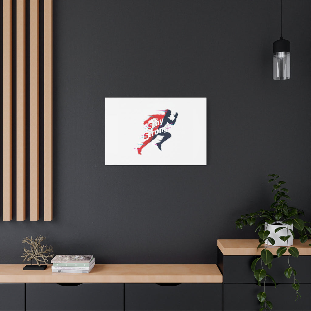 Stay Strong Runner Canvas | Fitness Motivation, Gym Wall Art