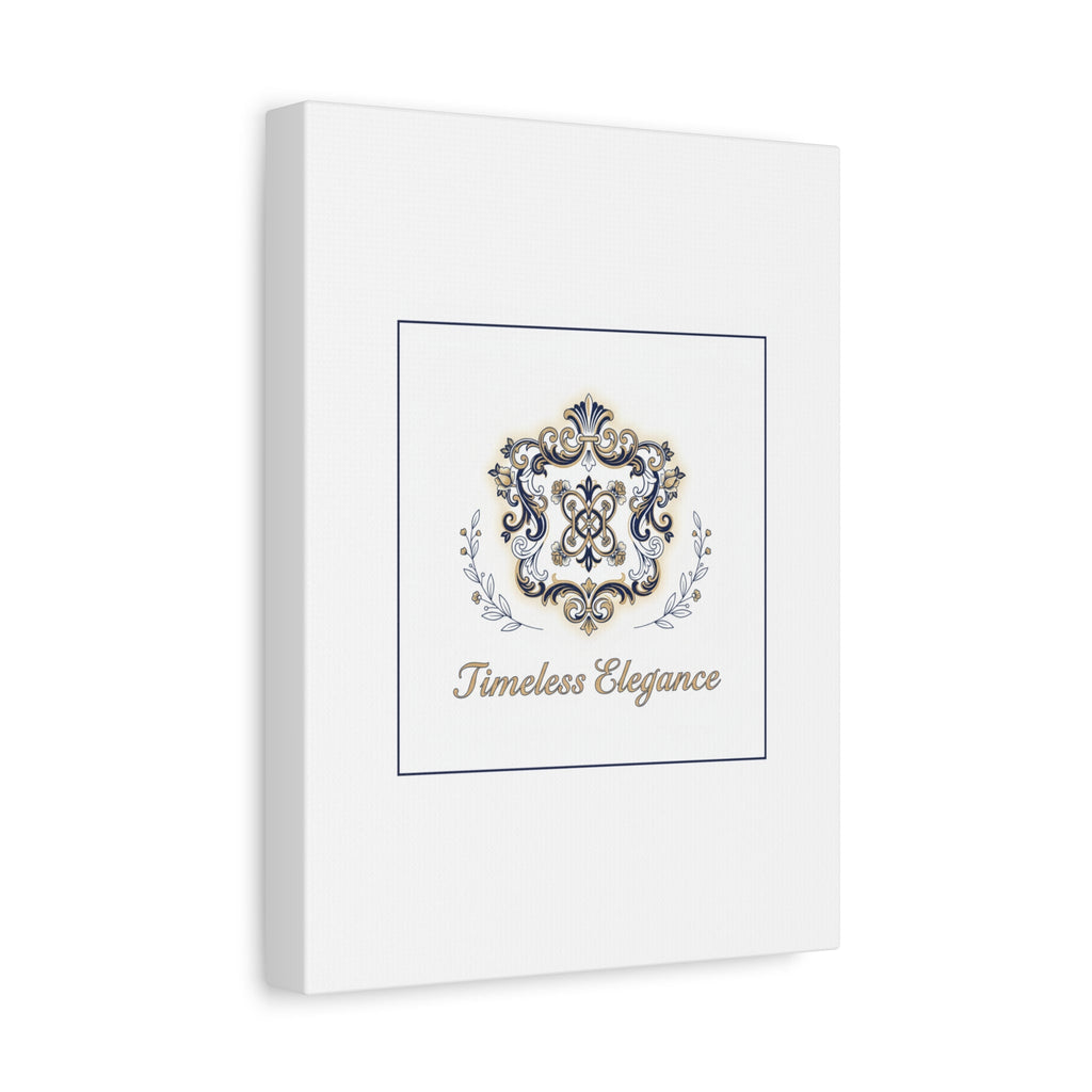 Ornate Brooch Emblem Canvas | Vintage Formalwear Accents, Baroque Print
