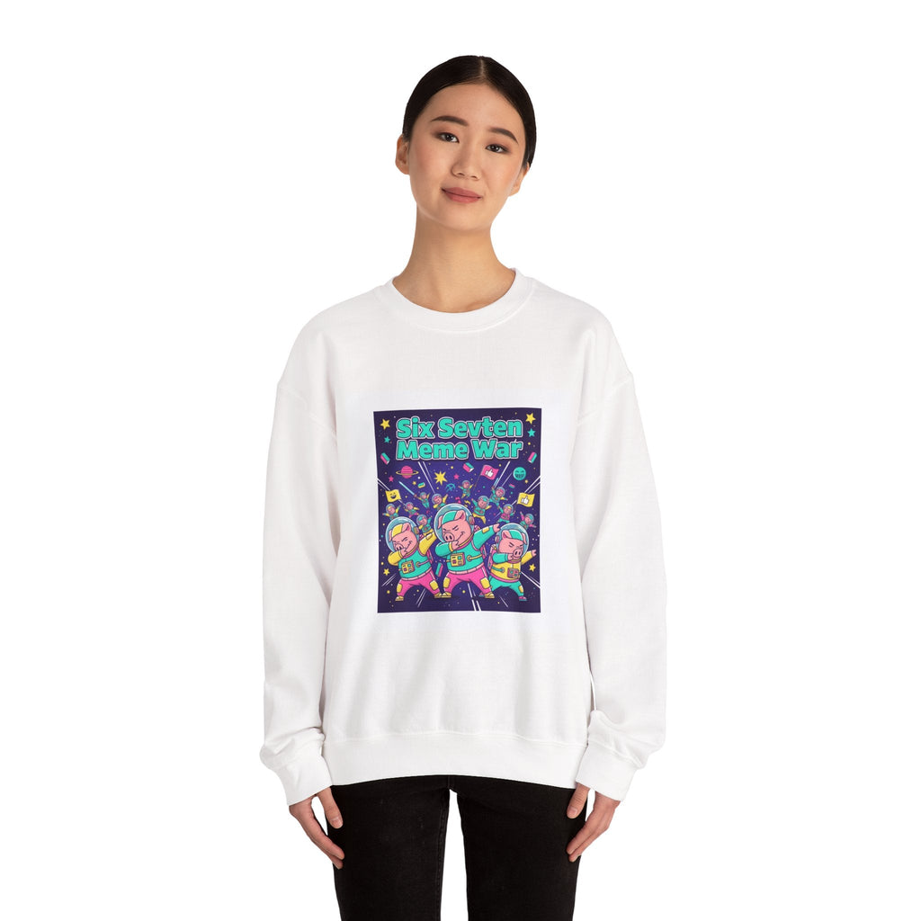 Meme War: Six vs. Seven Crewneck Sweatshirt