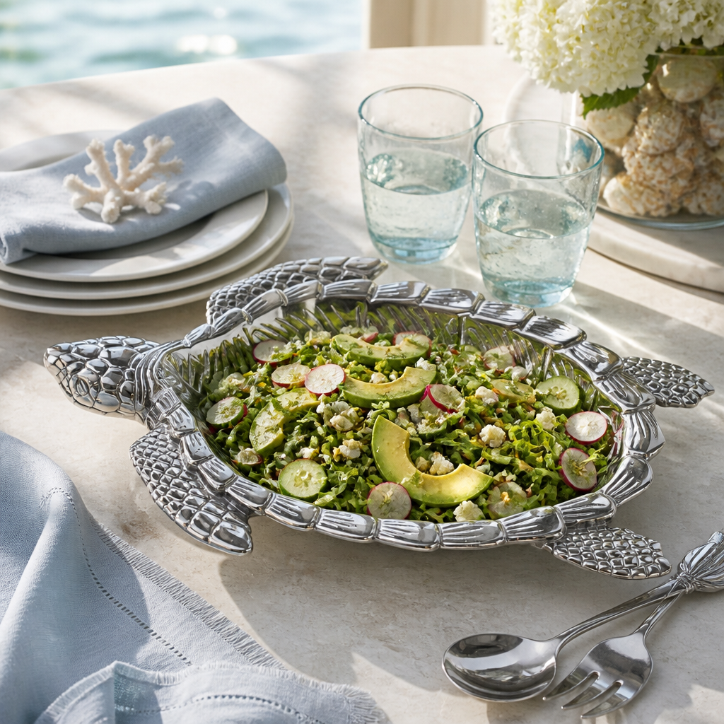 Sea Turtle Oval Bowl