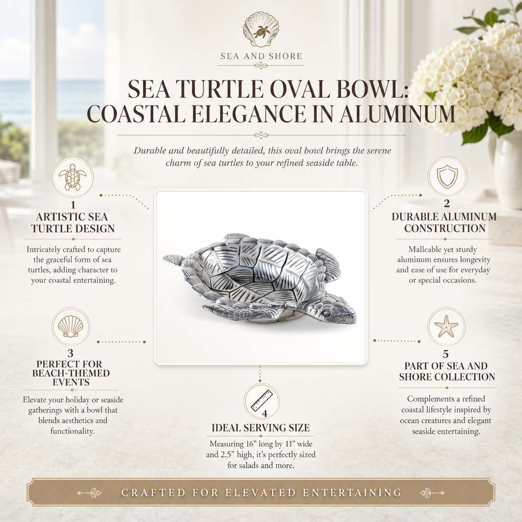 Sea Turtle Oval Bowl