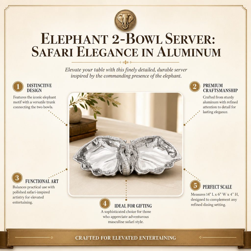 Elephant 2-Bowl Server