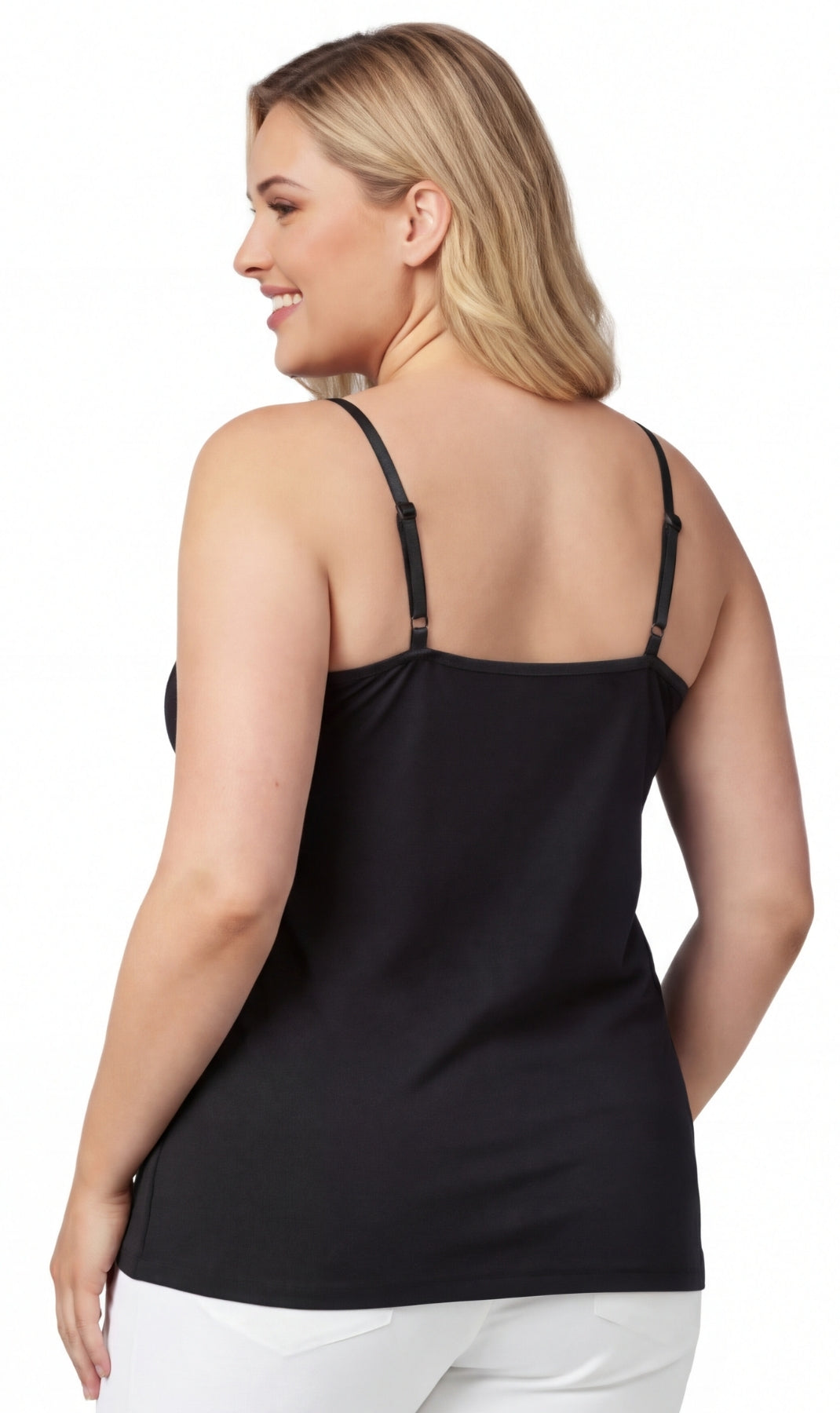 Turtle Bay Apparel Women's Adjustable Strap Camisole with Built-In Shelf Bra