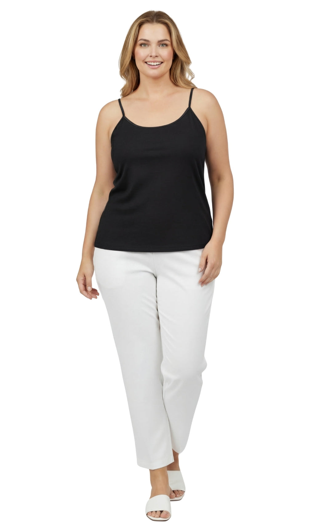 Turtle Bay Apparel Women's Adjustable Strap Camisole with Built-In Shelf Bra
