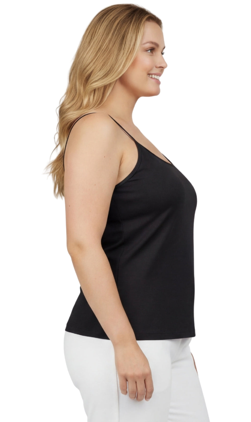 Turtle Bay Apparel Women's Adjustable Strap Camisole with Built-In Shelf Bra