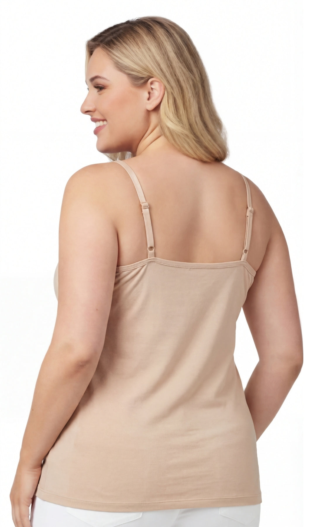Turtle Bay Apparel Women's Adjustable Strap Camisole with Built-In Shelf Bra