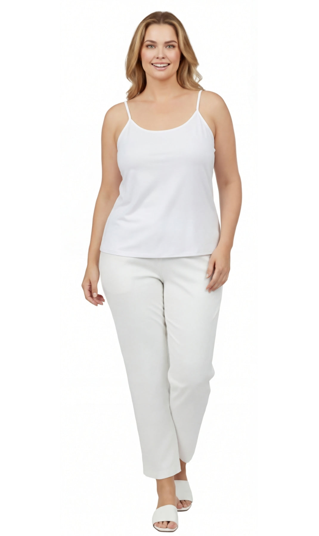 Turtle Bay Apparel Women's Adjustable Strap Camisole with Built-In Shelf Bra