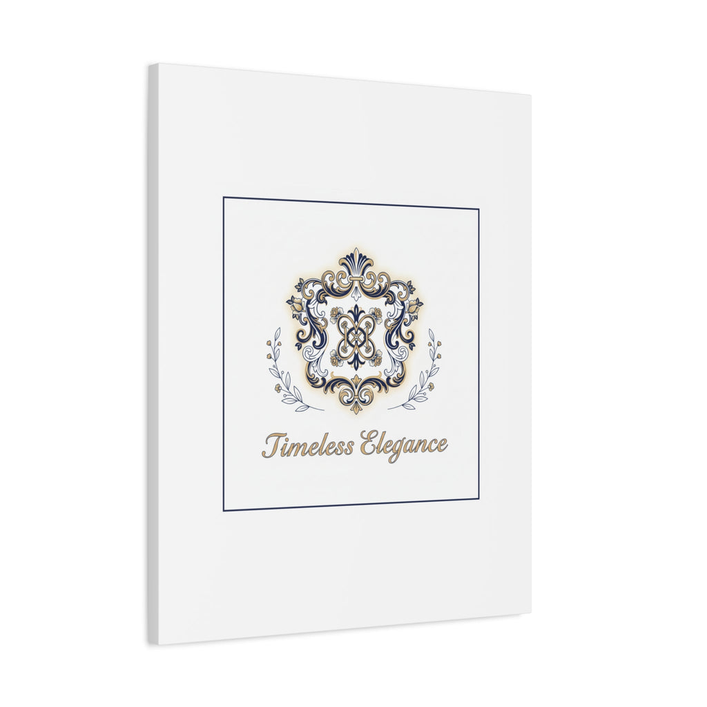 Ornate Brooch Emblem Canvas | Vintage Formalwear Accents, Baroque Print