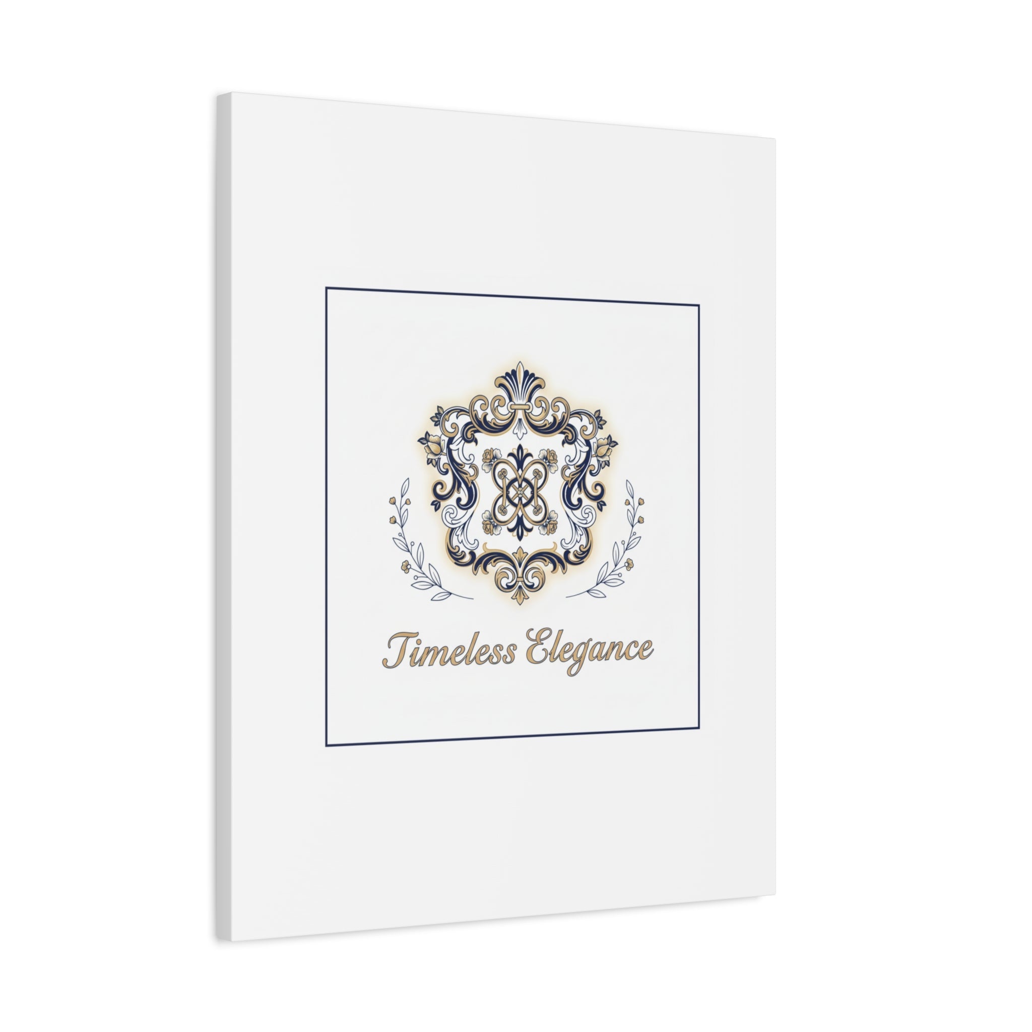 Ornate Brooch Emblem Canvas | Vintage Formalwear Accents, Baroque Print
