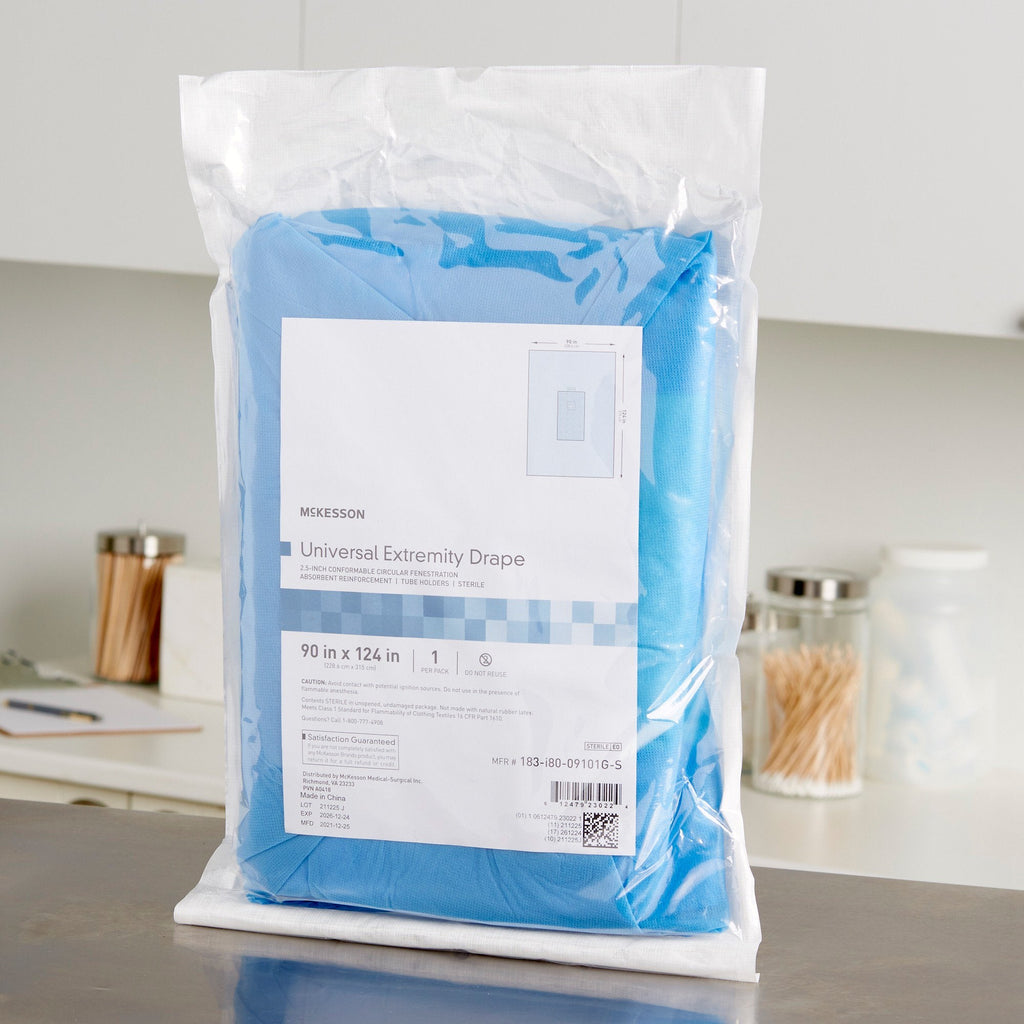 McKesson Sterile Universal Extremity Drape, 90 x 124 Inch 183-I80-09101G-S