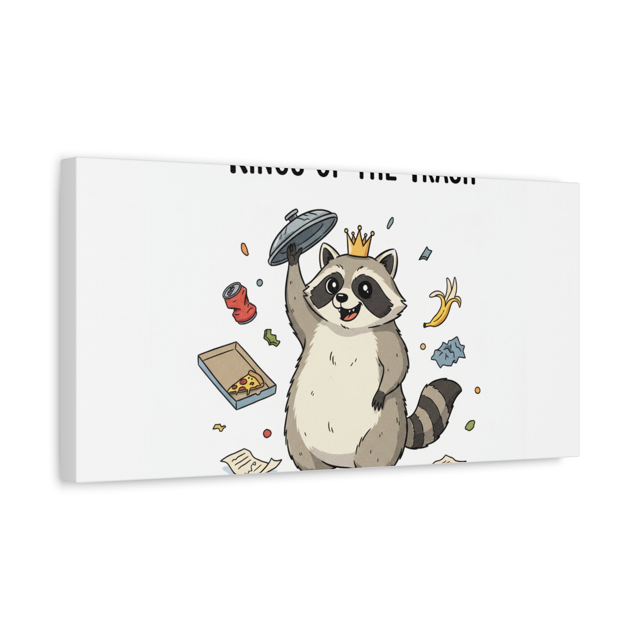 Kings of the Trash Canvas, Raccoon Doodle | Trash Panda, Goofy Critter Art