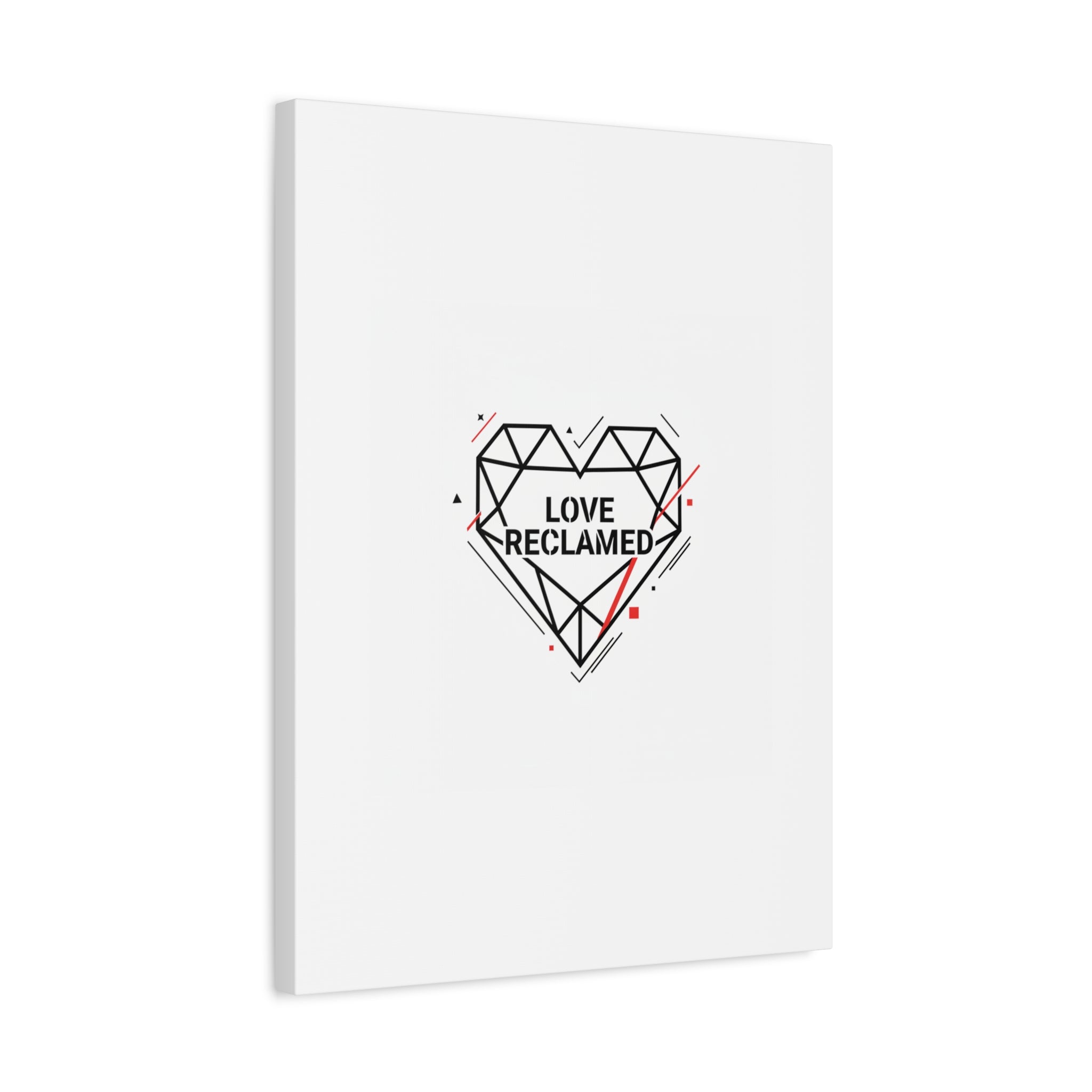 Love Reclaimed Canvas | modern heart design, minimalist love icon